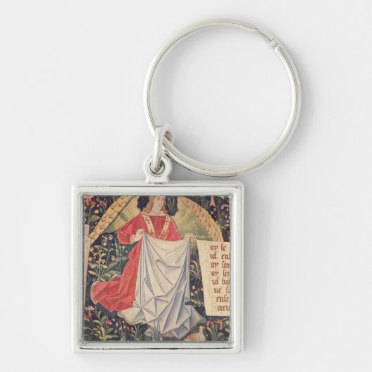 Angel die de mantel vasthoudt sleutelhanger (Voorkant)