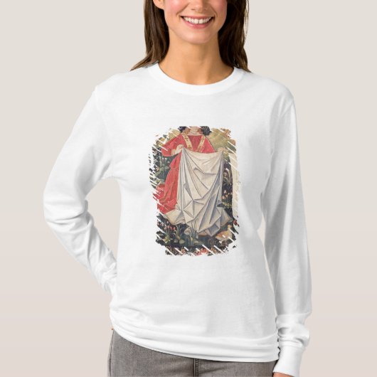 Angel die de mantel vasthoudt t-shirt (Voorkant)
