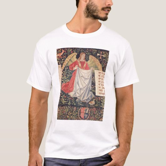 Angel die de mantel vasthoudt t-shirt (Voorkant)