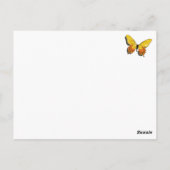 Angel die een flageolet afspeelt briefkaart (Achterkant)