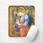 Angel die een Flageolet Burne-Jones Mousepad speel Muismat (Met muis)
