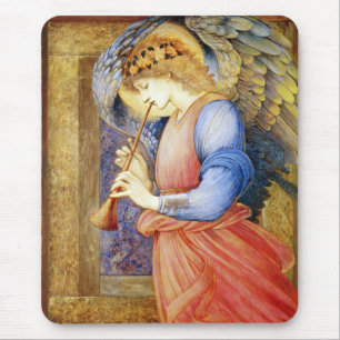 Angel die een Flageolet Burne-Jones Mousepad speel Muismat