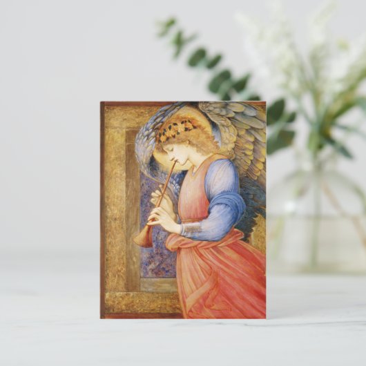 Angel die een Flageolet speelt - Edward Burne-Jone Briefkaart (Staand voorkant)
