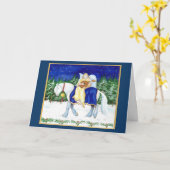 Angel die een lendenkaart speelt kaart (Gele Bloem)