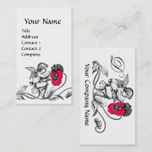 ANGEL DIE EEN PINKSTROOM MONOGRAM Black White BEKI Visitekaartje (Voorkant / Achterkant)