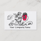 ANGEL DIE EEN PINKSTROOM MONOGRAM Black White BEKI Visitekaartje (Achterkant)