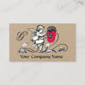 ANGEL DIE EEN PINKSTROOM, MONOGRAM Kraft Paper BEK Visitekaartje (Achterkant)