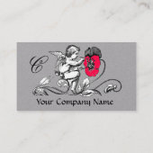 ANGEL DIE EEN PINKSTROOM MONOGRAM Wit grijs BEKIJK Visitekaartje (Achterkant)