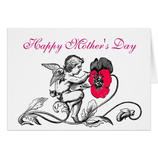 ANGEL DIE EEN PINKSTROOMVLOEMENDE MOEDERDAG BETEKE (Voorkant Horizontaal)