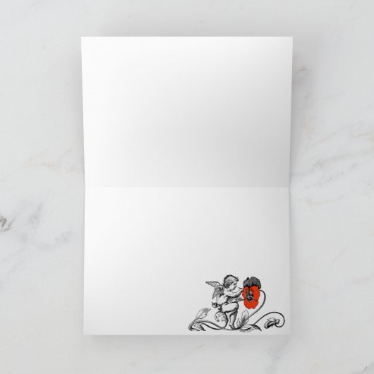 ANGEL DIE EEN RODE STROOM BEWERKT DE DATUM MONOGRA AANKONDIGING (Binnen)