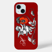 ANGEL DIE EEN RODE STROOM, MONOGRAM, Rood PAINEERT Case-Mate iPhone Case (Achterkant)
