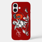 ANGEL DIE EEN RODE STROOM, MONOGRAM, Rood PAINEERT Case-Mate iPhone Case (Achterkant)