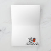 ANGEL DIE EEN RODE STROOMMONOGRAM BETEKENT NOTITIEKAARTJE (Binnen)