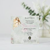 Angel die een Violin Baptismal speelt Kaart (Staand voorkant)