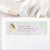 Angel die een Violin speelt op  achtergrond Etiket (Insitu)