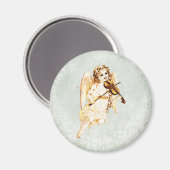 Angel die een Violin speelt op  achtergrond Magneet (Voorkant / Achterkant)