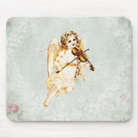 Angel die een Violin speelt op achtergrond