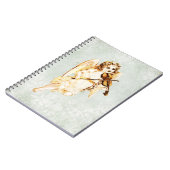 Angel die een Violin speelt op  achtergrond Notitieboek (Linkerzijde)