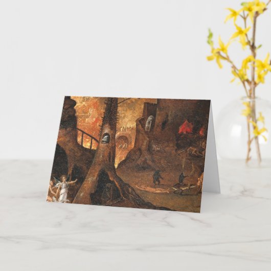 Angel die een ziel in de hel leidt door Hieronymus Kaart (Gele Bloem)