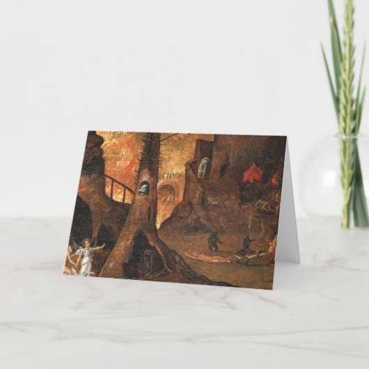 Angel die een ziel in de hel leidt door Hieronymus Kaart (Voorkant)