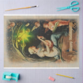 Angel die gitaar Greetings kerstavond speelt Tissuepapier (Craft)