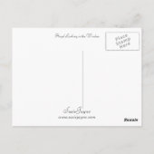 Angel die in het raam kijkt briefkaart (Achterkant)