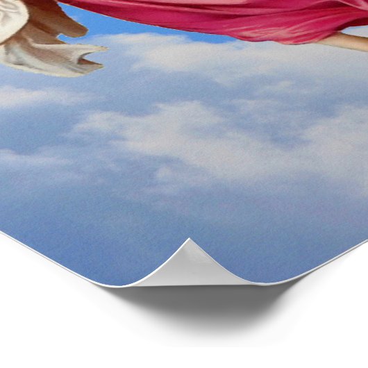 Angel die Inspirerend Poster draagt (Hoek)