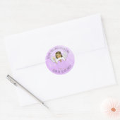  Angel die je een prettige kerst geeft Ronde Sticker (Envelop)