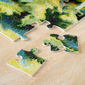 Angel die kerstboom decorteert legpuzzel (Zijkant)