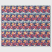 Angel die mandolin inpakpapier speelt (Vlak)