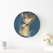 Angel die muziek afspeelt op een Harp Large Clock Grote Klok (Huis)