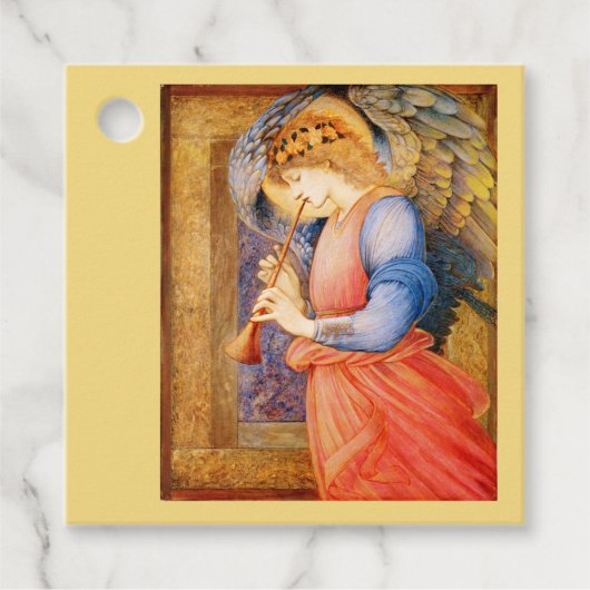 Angel die muziek speelt kunst bedankjes labels (Voorkant)