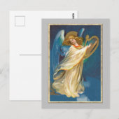 Angel die muziek speelt op een Harp Briefkaart (Voorkant / Achterkant)