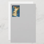 Angel die muziek speelt op een Harp Briefpapier (Voorkant / Achterkant)