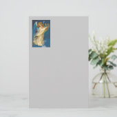 Angel die muziek speelt op een Harp Briefpapier (Staand voorkant)