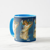 Angel die muziek speelt op een Harp Mok (Voorkant links)