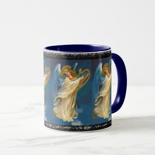 Angel die muziek speelt op een Harp Mok (Voorkant rechts)