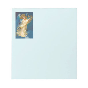 Angel die muziek speelt op een Harp Notitieblok