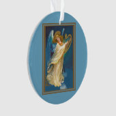 Angel die muziek speelt op een Harp Ornament (voorkant)