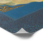 Angel die muziek speelt op een Harp Poster (Hoek)