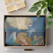 Angel die muziek speelt op een Harp Tissuepapier (Geschenk)