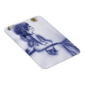 Angel die op een ster kijkt - blauwe tint magneet (Rechterzijde)