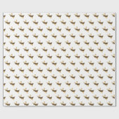 Angel die Trumpet Gold White Kerstmis speelt Cadeaupapier (Vlak)