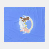 Angel die Trumpet speelt Fleece Deken (Voorkant (Horizontaal))