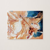 Angel die Violin schilderij speelt Legpuzzel (Horizontaal)