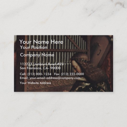 Angel die wordt gespeeld door Hubert Van Eyck (bes Visitekaartje (Voorkant)