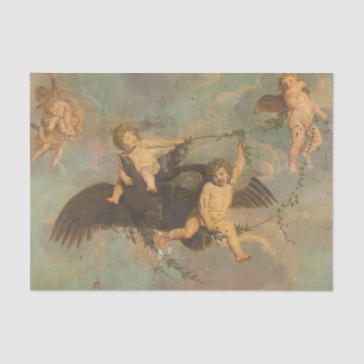Angel Distress Cherub Art, Angel Art, ontkoppeling Tissuepapier (Voorkant)