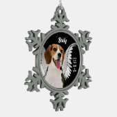 Angel Dog Beagle Memorial Tin Sneeuwvlok Ornament (Links)