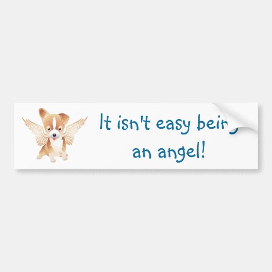 Angel Dog Jack Russell Terrier Gift Bumpersticker (Voorkant)