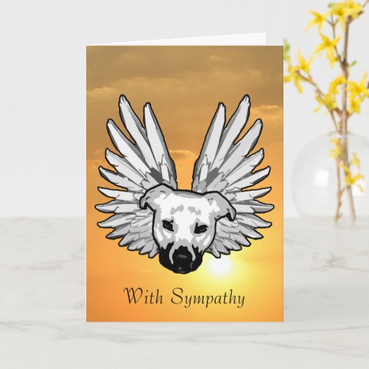 Angel Dog Kaart (Gele Bloem)